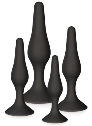 Coffret 4 plugs plaisir anal noirs - CC5700900010